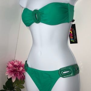 NWT bikini set aquamarine Bandeau DESPI